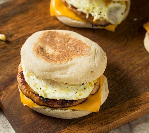 Sausage Egg and Cheese Breakfast Sandwich